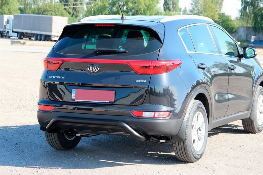 Kia Sportage 2015-2021 Protector Trasero AK007 Negro (Acero Inoxidable) Foto 1