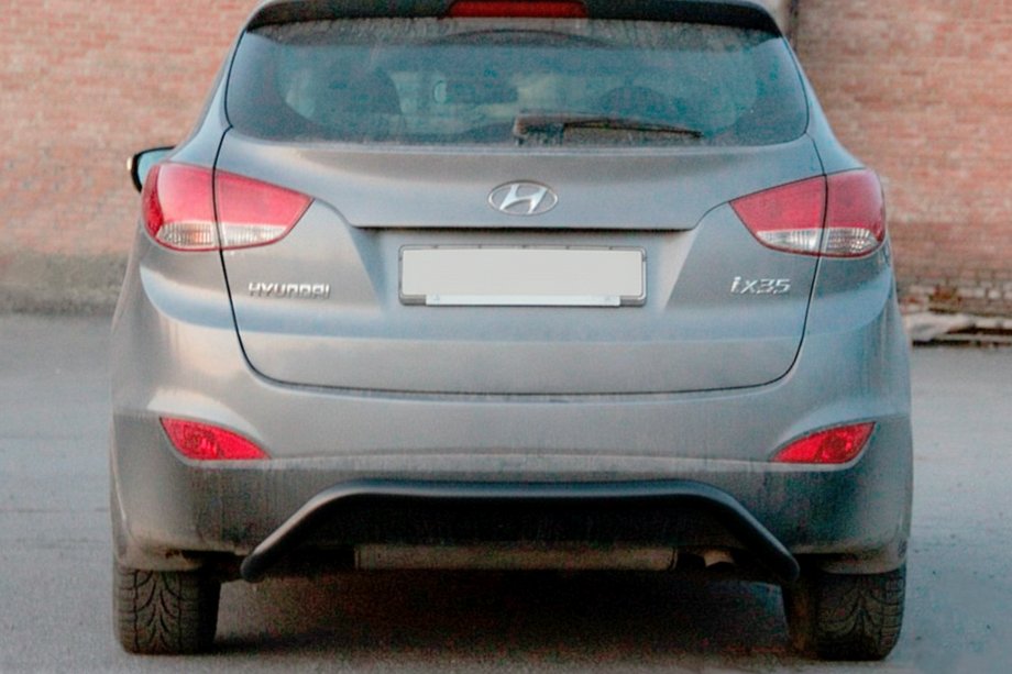 Hyundai IX-35 2010-2015 Protector Trasero AK007 Negro (Acero Inoxidable) Image