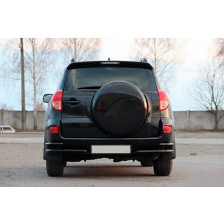 Esquinas traseras AK003-double Negro (2 uds., acero inoxidable) Toyota Rav 4 2006-2013 foto 1