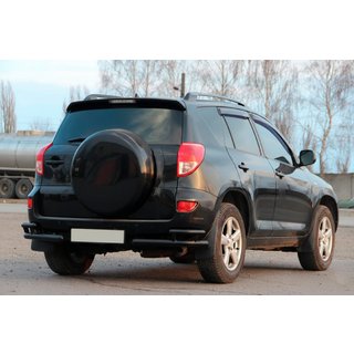 Esquinas traseras AK003-double Negro (2 uds., acero inoxidable) Toyota Rav 4 2006-2013 foto 3