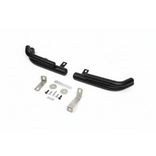 Barras traseras de esquina dobles AK003 Double Black (acero inoxidable) Hyundai Santa Fe 2 2006-2012 foto 1