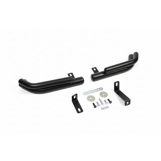 Barras traseras de esquina dobles AK003 Double Black (acero inoxidable) Hyundai Santa Fe 2 2006-2012 foto 2