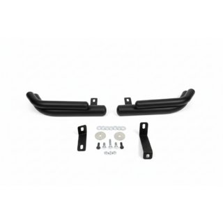 Barras traseras de esquina dobles AK003 Double Black (acero inoxidable) Hyundai Santa Fe 2 2006-2012 foto 3