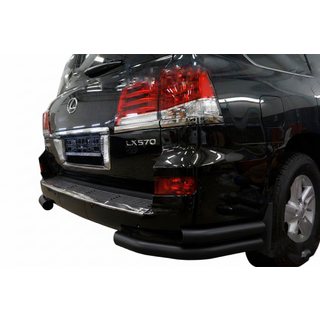 Esquinas Traseras Dobles Black (Acero Inoxidable) Lexus LX570/450d 2008-2022
