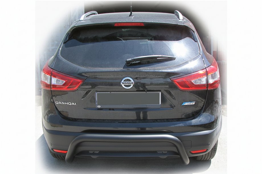 Nissan Qashqai 2014-2021 Barra Trasera AK007-2 Negra (Acero Inoxidable) Image
