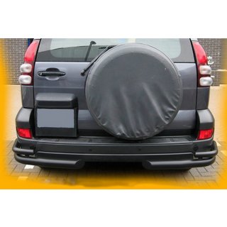 Barras Dobles Traseras AK003-2 Negro (2 uds, Acero Inoxidable) Toyota Land Cruiser Prado 120 2002-2009 foto 4