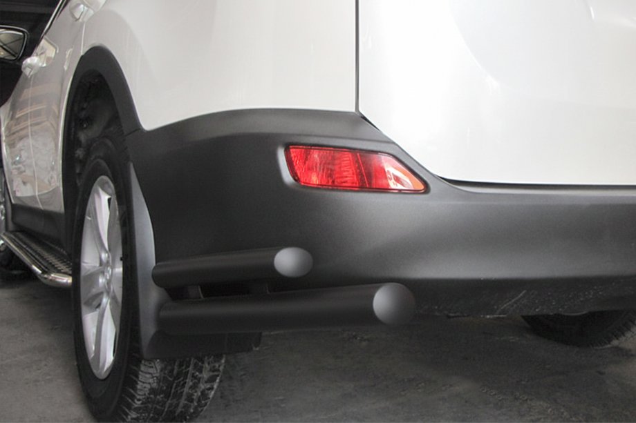 Toyota Rav 4 2013-2018 Esquinas Traseras AK003-Doble Black (Acero Inoxidable) Foto 1