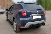 Dacia Duster 2018-2024 Protector Trasero AK007 Negro (Acero Inoxidable) foto 1
