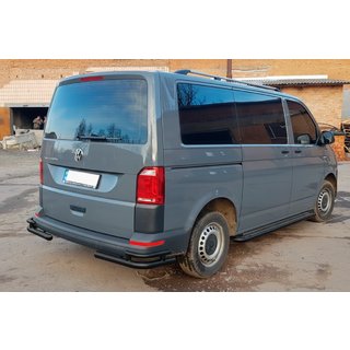 Barras traseras de esquina AK003-Double Black (2 uds., acero inoxidable) Volkswagen T6 2015-2024 foto 4