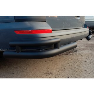 Barras traseras de esquina AK003-Double Black (2 uds., acero inoxidable) Volkswagen T6 2015-2024 foto 2