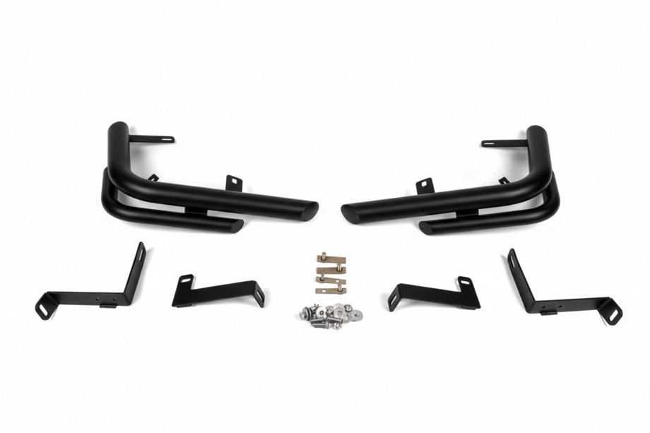 Nissan X-trail T31 2007-2014 Barras traseras de esquina AK003-Double Black (2 uds., acero inoxidable) Foto 4