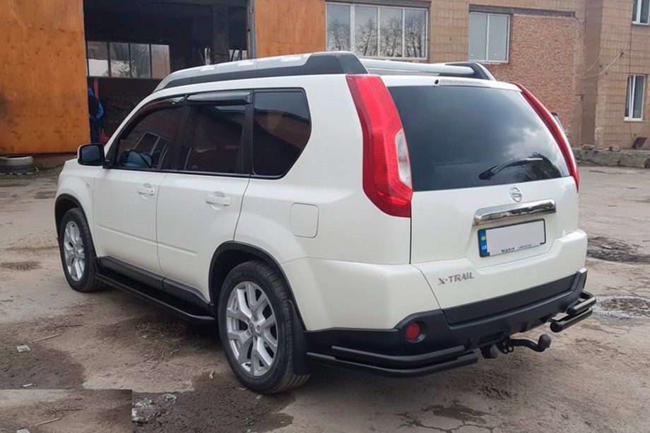 Nissan X-trail T31 2007-2014 Barras traseras de esquina AK003-Double Black (2 uds., acero inoxidable) Foto 3