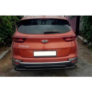 Protector Trasero AK002-2 Negro (Acero Inoxidable) Kia Sportage 2015-2021 foto 2