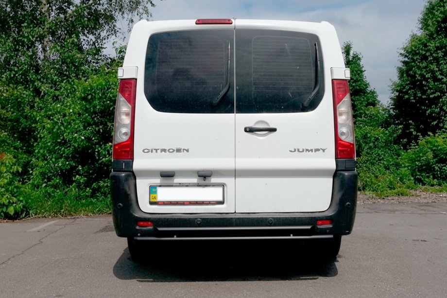 Fiat Scudo 2007-2015 Barra Trasera Doble AK002 Negra (Acero Inoxidable) Foto 3