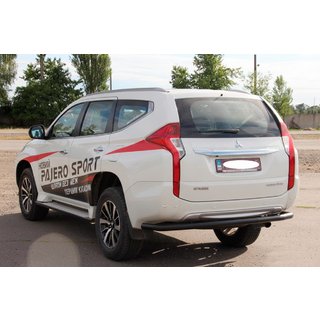 Protector Trasero AK005 Negro (Acero Inoxidable) Mitsubishi Pajero Sport 2015- foto 2