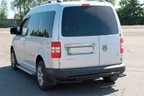 Volkswagen Caddy 2004-2010 Barra Trasera AK003-2 Negra (2 uds, Acero Inoxidable) foto 3