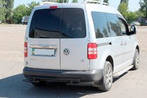 Volkswagen Caddy 2004-2010 Barra Trasera AK003-2 Negra (2 uds, Acero Inoxidable) foto 4