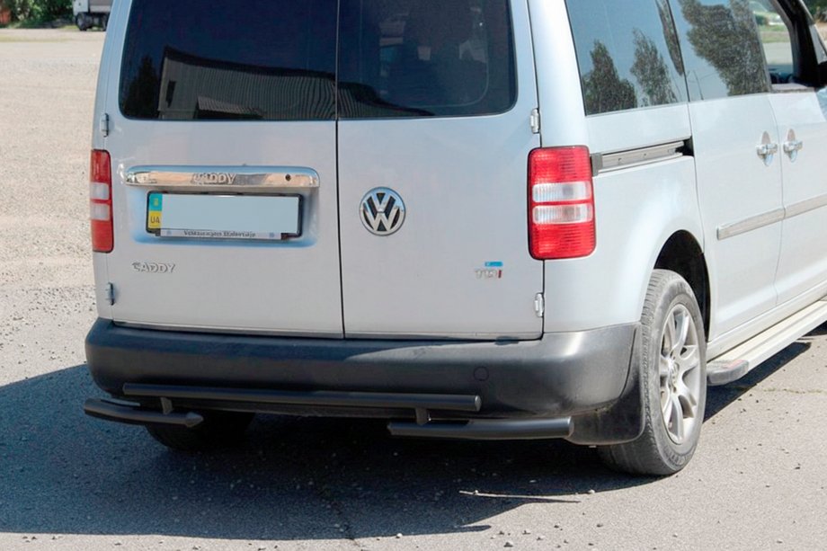 Volkswagen Caddy 2004-2010 Barra Trasera AK003-2 Negra (2 uds, Acero Inoxidable) Image