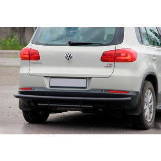 Protector Trasero AK002-2 Negro (Acero Inoxidable) Volkswagen Tiguan 2007-2016 foto 1