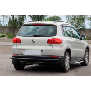 Protector Trasero AK002-2 Negro (Acero Inoxidable) Volkswagen Tiguan 2007-2016 foto 3