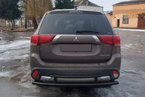 Mitsubishi Outlander 2012-2021 Barra Trasera AK004-2 Negra (Acero Inoxidable) foto 2