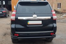Toyota Land Cruiser Prado 150 2009-2023 Barra Trasera AK005-2 Negra (Acero Inoxidable) foto 2