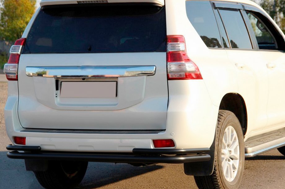 Toyota Land Cruiser Prado 150 2009-2023 Barra Trasera AK005-2 Negra (Acero Inoxidable) Foto 5