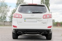 Hyundai Santa Fe 2 2006-2012 Barra Trasera AK002-2 Negra (Acero Inoxidable) foto 6