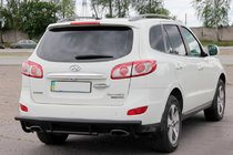Hyundai Santa Fe 2 2006-2012 Barra Trasera AK002-2 Negra (Acero Inoxidable) foto 4