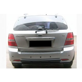 Barra Trasera Doble AK002 Negra (Acero Inoxidable)