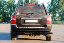 Kia Sportage 2004-2010 Barra Trasera AK007 Negra (Acero Inoxidable) foto 3