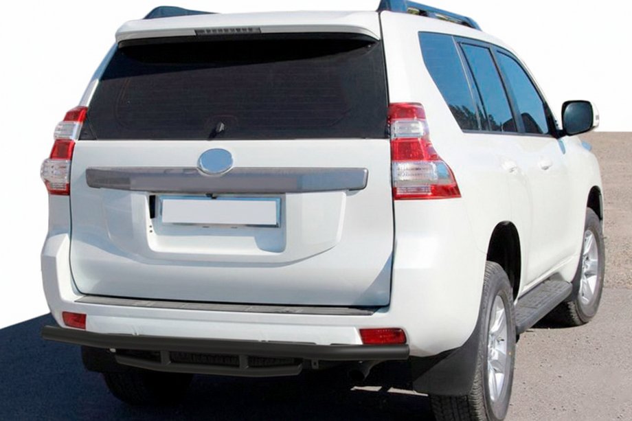 Toyota Land Cruiser Prado 150 2009-2023 Barra Trasera AK002-2v1 Negra (Acero Inoxidable) Foto 1