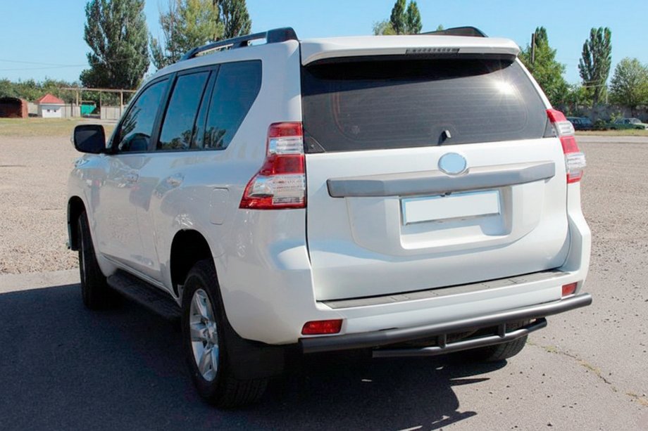 Toyota Land Cruiser Prado 150 2009-2023 Barra Trasera AK002-2v1 Negra (Acero Inoxidable) Foto 2