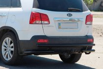 Kia Sorento II XM 2009-2014 Barra Trasera AK003-2 Negra (Acero Inoxidable) foto 2