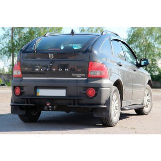 Protector Trasero AK005-2 Negro (Acero Inoxidable) SsangYong Action 2005-2018 foto 2