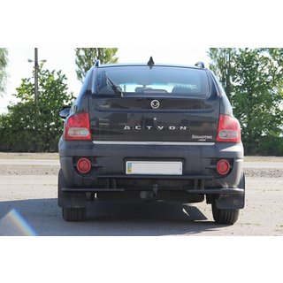 Protector Trasero AK005-2 Negro (Acero Inoxidable) SsangYong Action 2005-2018 foto 3
