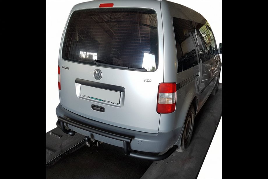 Volkswagen Caddy 2004-2010 Barra Trasera AK003-3 Negra (2 uds, Acero Inoxidable) Foto 3