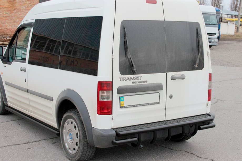 Ford Connect 2006–2009 Barra Trasera AK-design Negra (Acero Inoxidable) Image