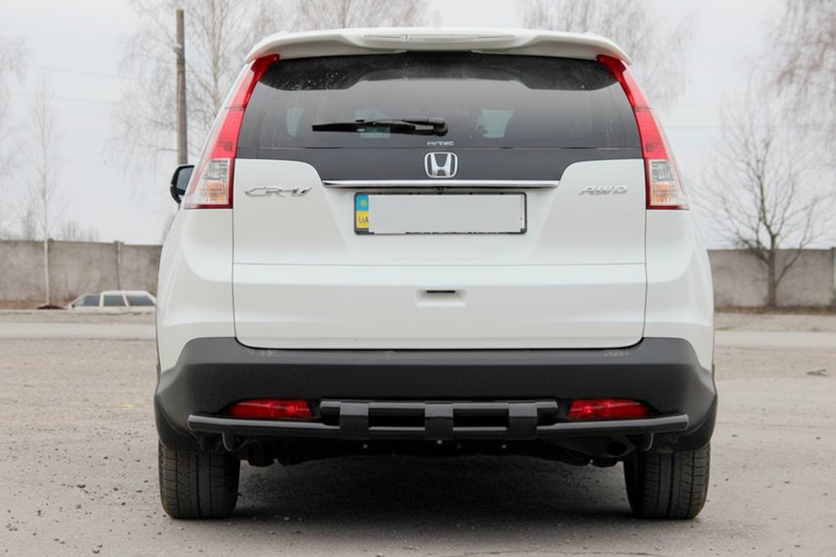 Honda CRV 2012-2016 Barra Trasera Doble AK002 Black (Acero Inoxidable) Image