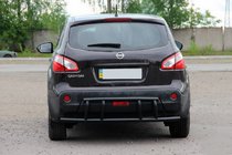 Nissan Qashqai 2010-2014 Barra Trasera AK011 Negra (Acero Inoxidable) foto 1