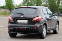 Nissan Qashqai 2010-2014 Barra Trasera AK011 Negra (Acero Inoxidable) foto 2