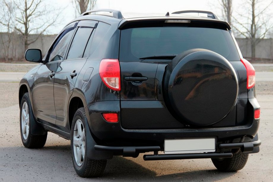 Toyota Rav 4 2006-2013 Protector Trasero AK005-2 Negro (2 uds., Acero Inoxidable) Foto 3