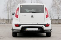 Kia Soul II 2013-2018 Protector Trasero AK007-2 Negro (Acero Inoxidable) foto 2