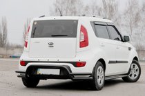 Kia Soul II 2013-2018 Protector Trasero AK007-2 Negro (Acero Inoxidable) foto 3