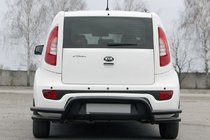 Kia Soul II 2013-2018 Protector Trasero AK007-2 Negro (Acero Inoxidable) foto 4