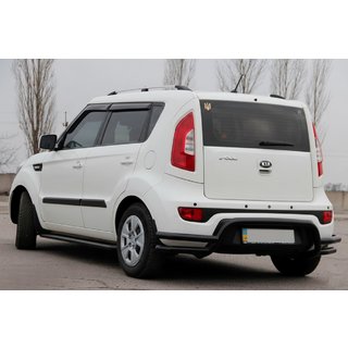 Protector Trasero AK007-2 Negro (Acero Inoxidable) Kia Soul II 2013-2018 foto 1