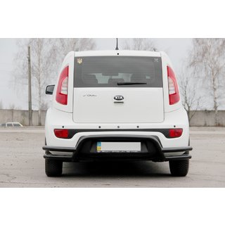 Protector Trasero AK007-2 Negro (Acero Inoxidable) Kia Soul II 2013-2018 foto 2