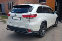Toyota Highlander 2013-2019 Protector Trasero AK005-2 Negro (2 uds., Acero Inoxidable) foto 5