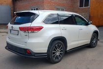 Toyota Highlander 2013-2019 Protector Trasero AK005-2 Negro (2 uds., Acero Inoxidable) foto 3