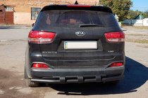 Kia Sorento II XM 2009-2014 Barra Trasera AK015 Negra (Acero Inoxidable) foto 3